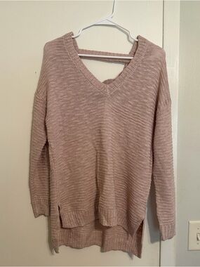 Women's Soft Purple Sweater with Cross-Back Detail